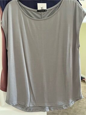 Staccato Light Grey Sleeveless Scoop Neck Top
